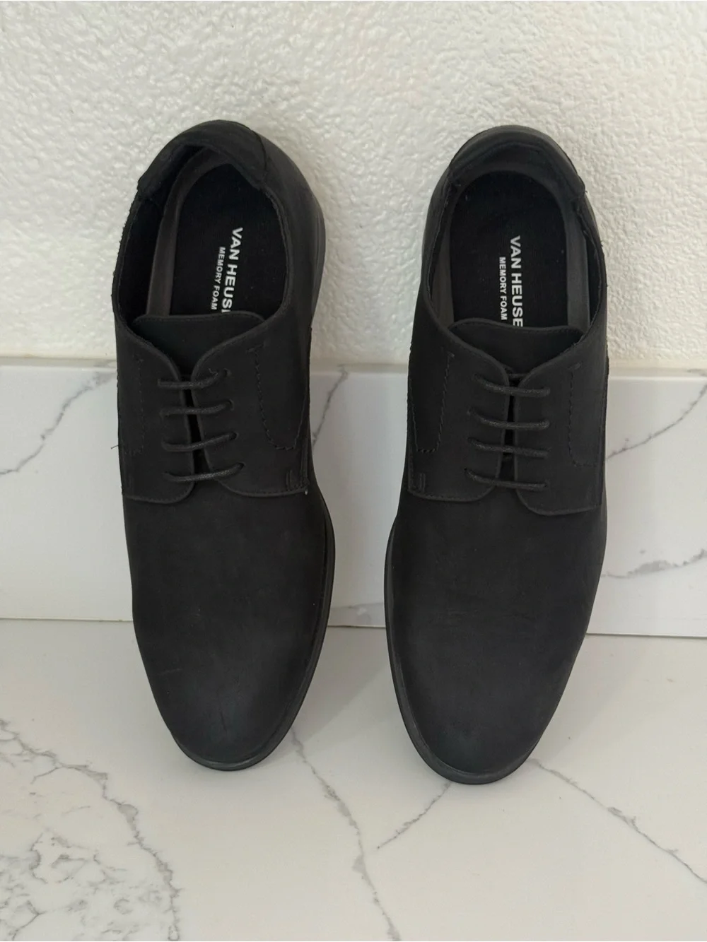 Van Heusen Black Lace-Up Derby Shoes
